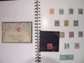 A used collection of Great British stamps in two albums, including 1840 1d black, (2, one on cover),