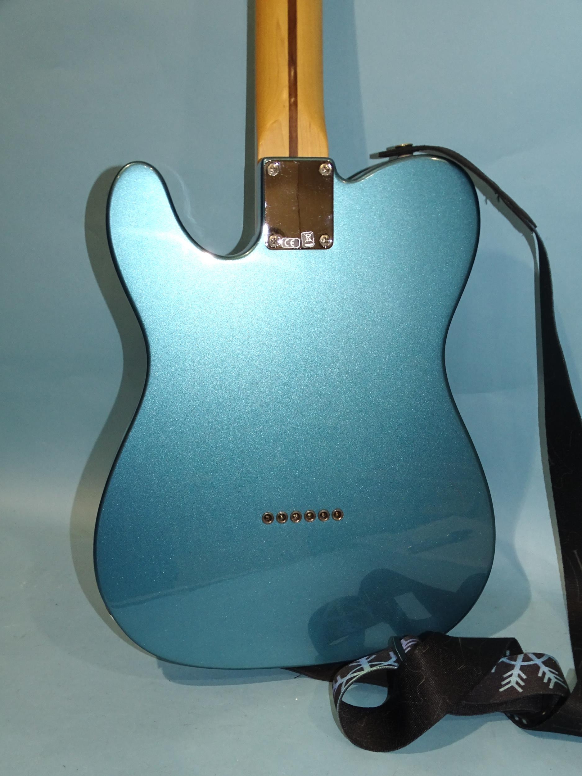 A similar guitar, made in Mexico, with blue and cream body, no.MZ9368219. - Image 3 of 5