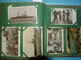 An album of approximately 280 postcards, ships and naval life, Tucks oilettes of cattle, St Albans