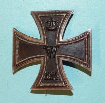 A 1914 Iron Cross (1st Class), the pin stamped G for Godet, Berlin.