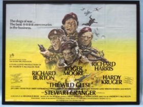 "The Wild Geese", British film quad poster starring Richard Burton, Roger Moore, Richard Harris,