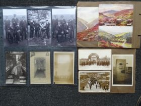 Thirty-three postcards and photographs of Dartmoor Prison, including one of the stone-breaking shed,