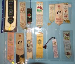 Two albums of bookmarks, including fifteen silk bookmarks, Victorian and later.