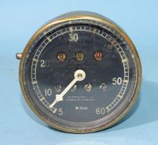 A North & Sons Ltd, Watford Speedometer to 60mph, no.8661, patent no. 1461 7-9 6647-10, the black