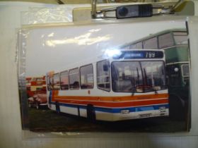 A collection of black & white and colour photographs of buses and coaches, 1950's to 1990's,
