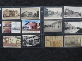 Sixty-one postcards of Princetown, including RP interior views of the Duchy Hotel and other RPs.