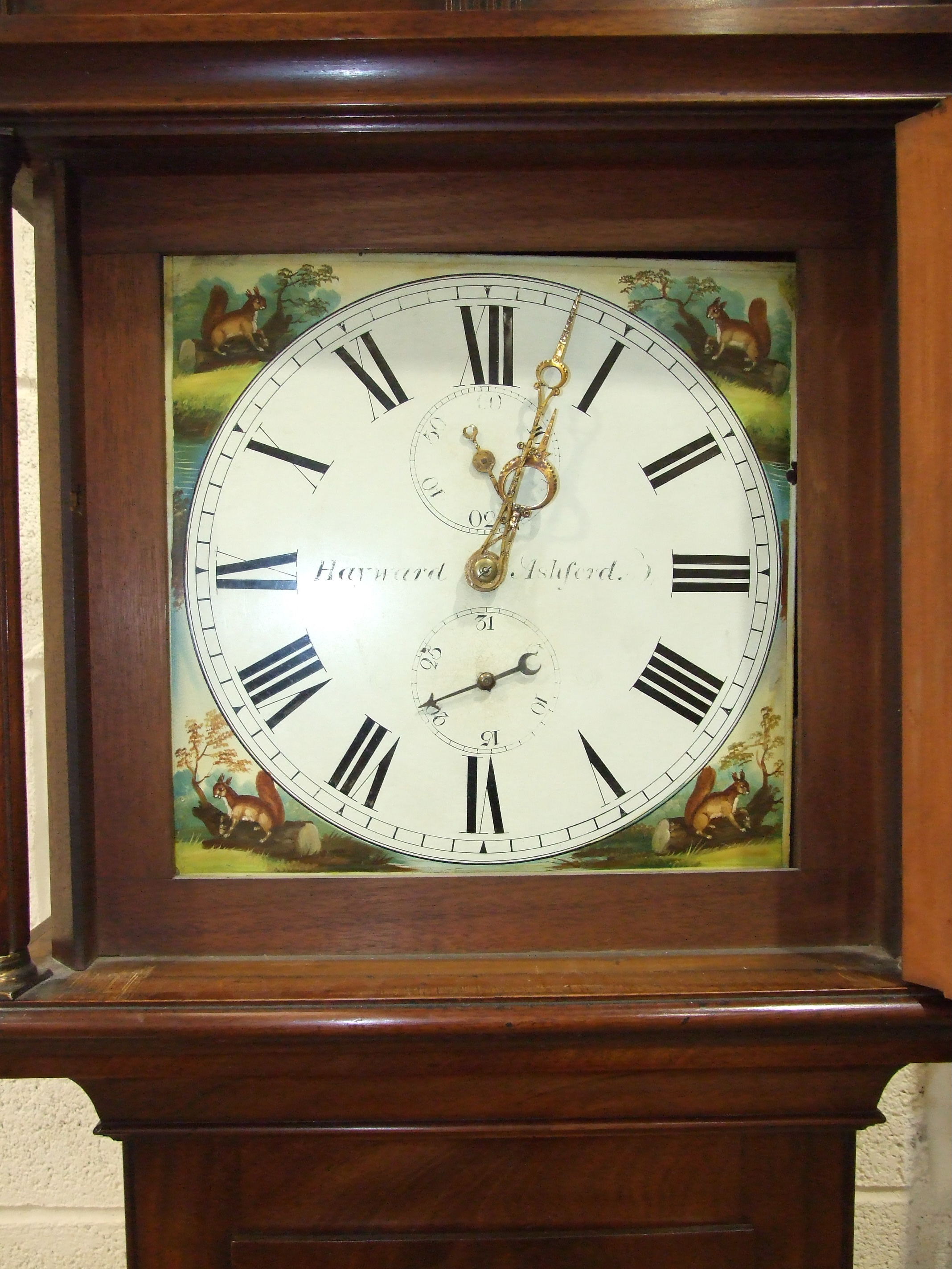 Hayward, Ashford, an antique mahogany longcase clock, the 36-hr chain-driven bell-striking