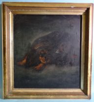 19th century English School PORTRAIT OF A KING CHARLES SPANIEL "BESSIE" Unsigned oil on canvas, 44 x