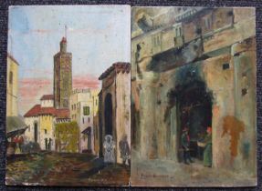 Percy Simpson (1856-1914) THEATRE OF MARCELLUS, PIAZZA MONTANARA, ROME Oil on artboard, signed and