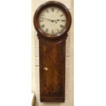 A late-Georgian mahogany drop-dial wall clock, the single-train movement with ???????? escapement