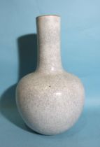 A large Chinese crackle-glazed bottle vase, late Qing, 40cm high.