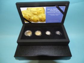 Hattons of London, 2022 Her Majesty's Graces Platinum Jubilee Gold Prestige Sovereign Proof Set,