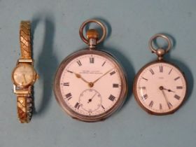 An "Acme" Lever H Samuel silver-cased top-wind pocket watch, a small Continental silver-cased pocket