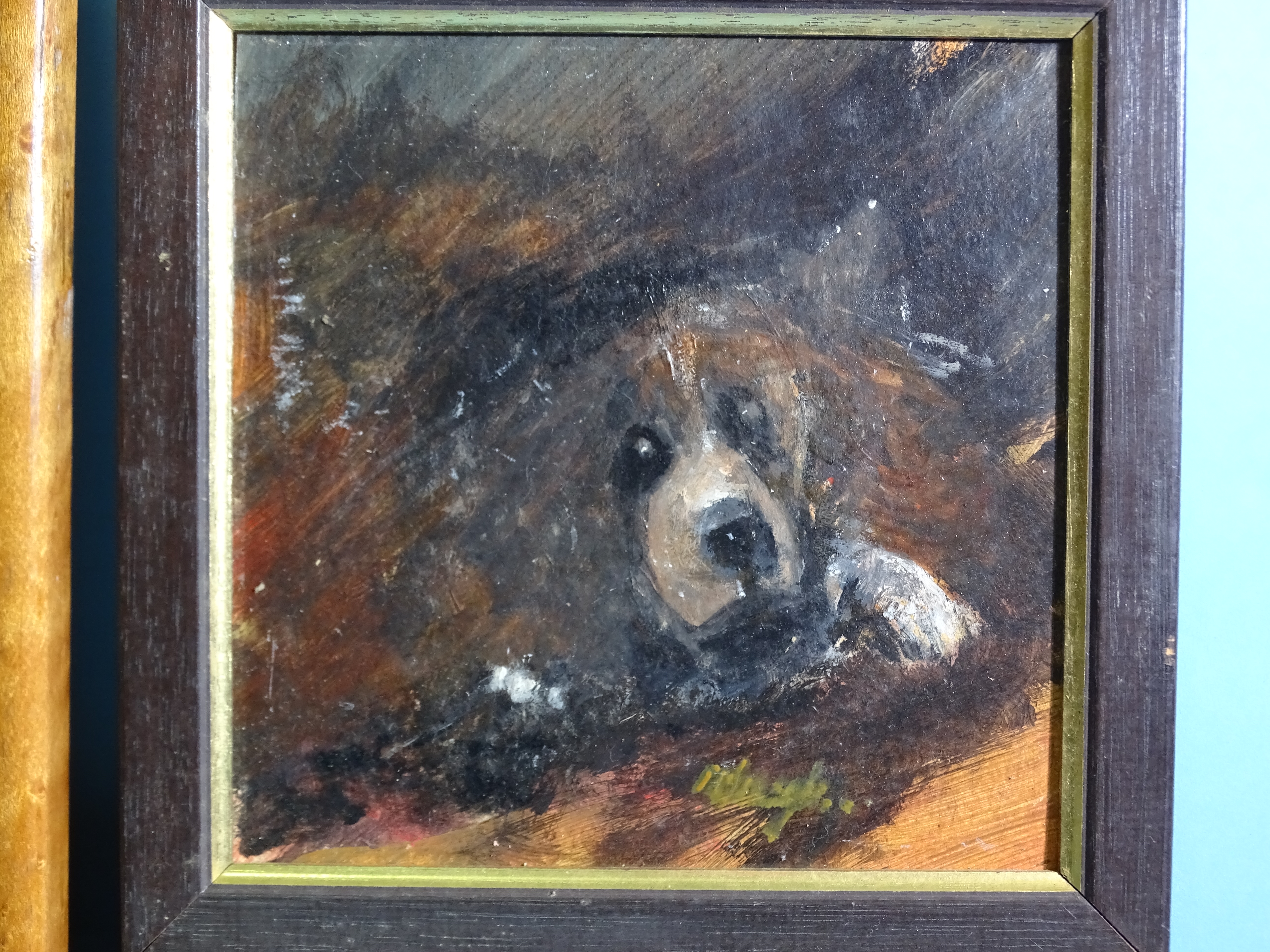 A Clair (20th century) STUDY OF A CAIRN TERRIER Signed watercolour on burgundy paper, 12 x 16cm, - Image 5 of 6