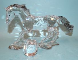 Swarovski Crystal Society crystal sculpture, Horse Esperanza in fitted box and outer casing.