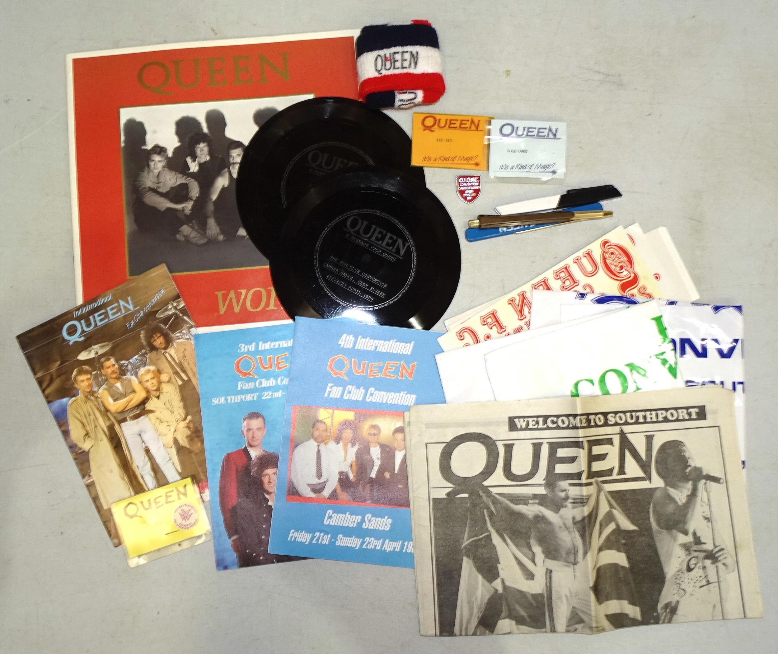 A collection of LP records, various genres, (a/f), including a "Queen Works" 1984 tour programme