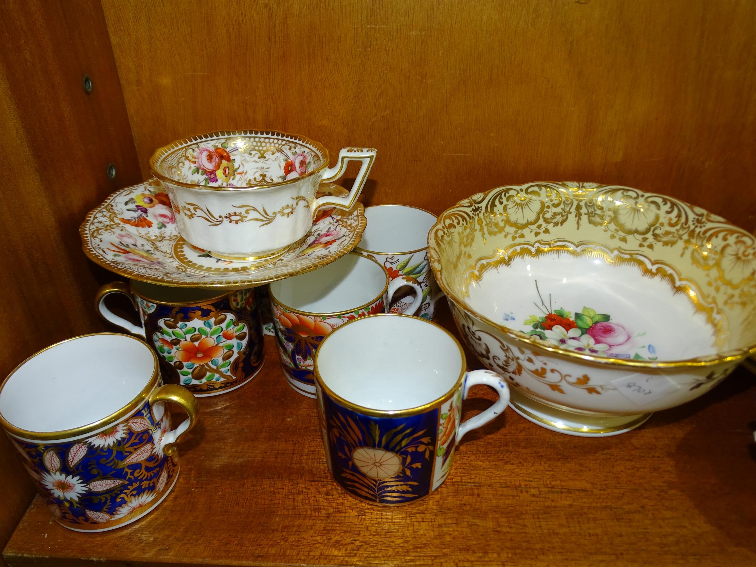 Four Flight Barr & Barr coffee cans, two Chamberlain Worcester tea cups and saucers and other 19th - Image 2 of 4