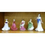 A Royal Doulton figurine "Marcia" Christmas 1996 HN3754, 20cm high, a Royal Doulton Fair Maiden