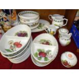 Twenty-three pieces of Portmeirion 'Pomona' decorated tableware, including bowls, jugs, oval