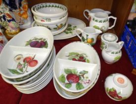 Twenty-three pieces of Portmeirion 'Pomona' decorated tableware, including bowls, jugs, oval