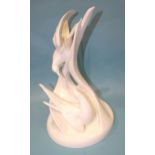 A Royal Doulton "Images" white ceramic figure group Courtship HN3525, 39cm high.