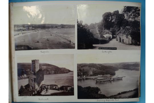 A leather-bound album containing ninety-eight photographs, 21 x 27cm to 10 x 16cm, of England and - Image 2 of 11