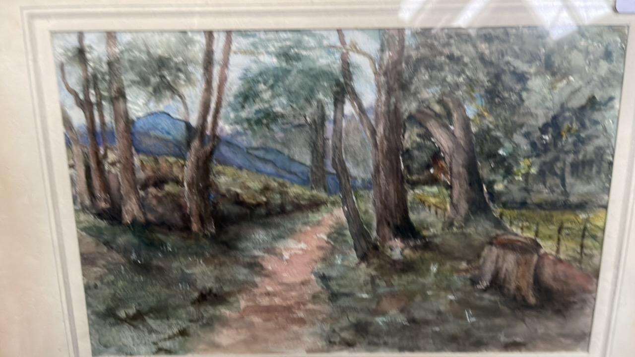 W C PAINTING WOOD PATH CALLANDER BY H DRUMOND - Image 2 of 7