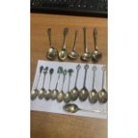 ASSORTED SILVER SPOONS 190GRMS