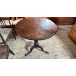 MAHOGANY ROUND TILT TOP TABLE (AF)