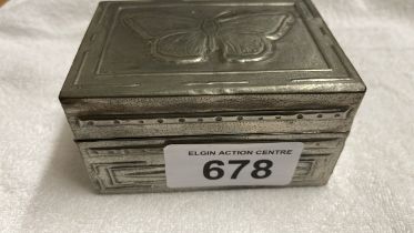 PEWTER BUTTERFLY BOX