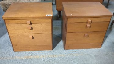 2 STAG BEDSIDE CABINETS