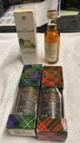 3 MACALLAN MINIATURES (1 10 Y O)