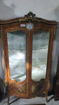 FRENCH STYLE ORMOLU MOUNT DISPLAY CABINET