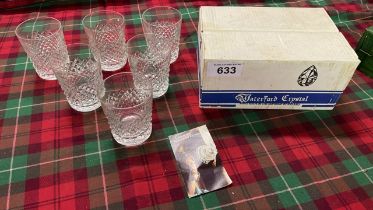 BOX 6 WATERFORD CRYSTAL GLASSES