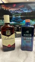 BALLANTINES 70CL 40% & HAIG CLUB 70CL 40%