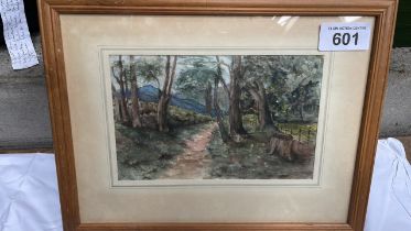 W C PAINTING WOOD PATH CALLANDER BY H DRUMOND