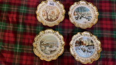 4 LTD EDITION COALPORT PLATES