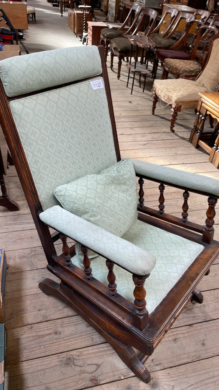 ROCKING CHAIR & CUSHION (AF) - Image 4 of 4