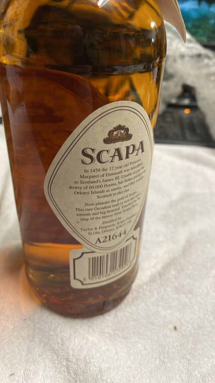 10 Y O SCAPA 1LTR 43% - Image 6 of 9