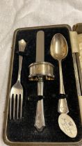 CASED SILVER CUTLERY SET