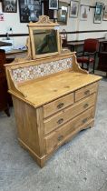 PINE DRESSING TABLE-TILED PANEL