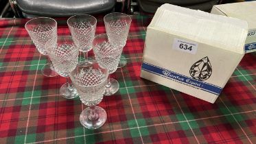 BOX 6 WATERFORD CRYSTAL GLASSES