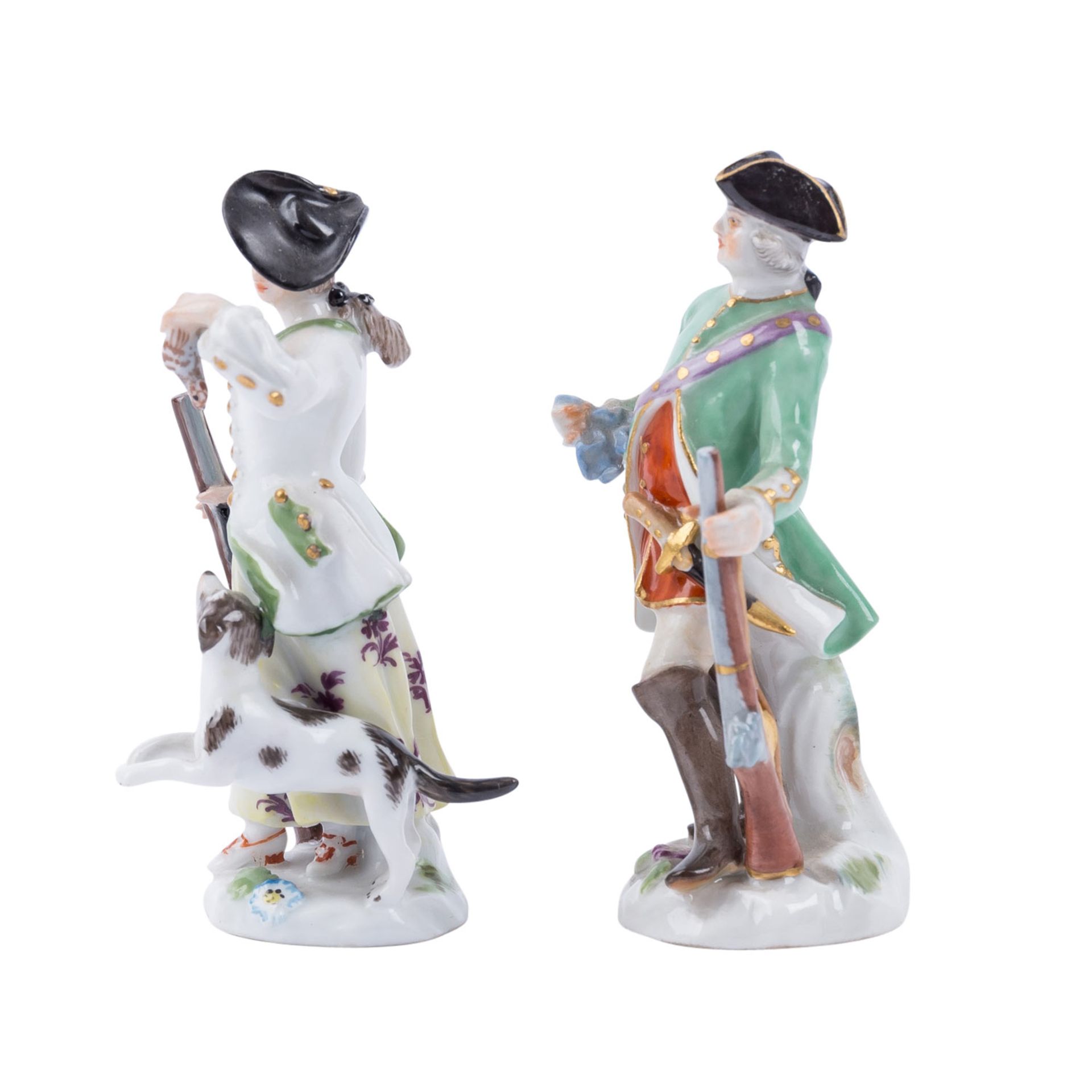 MEISSEN 2 Miniatur-Jägerfiguren, 1. Wahl, um 1924. - Bild 2 aus 5