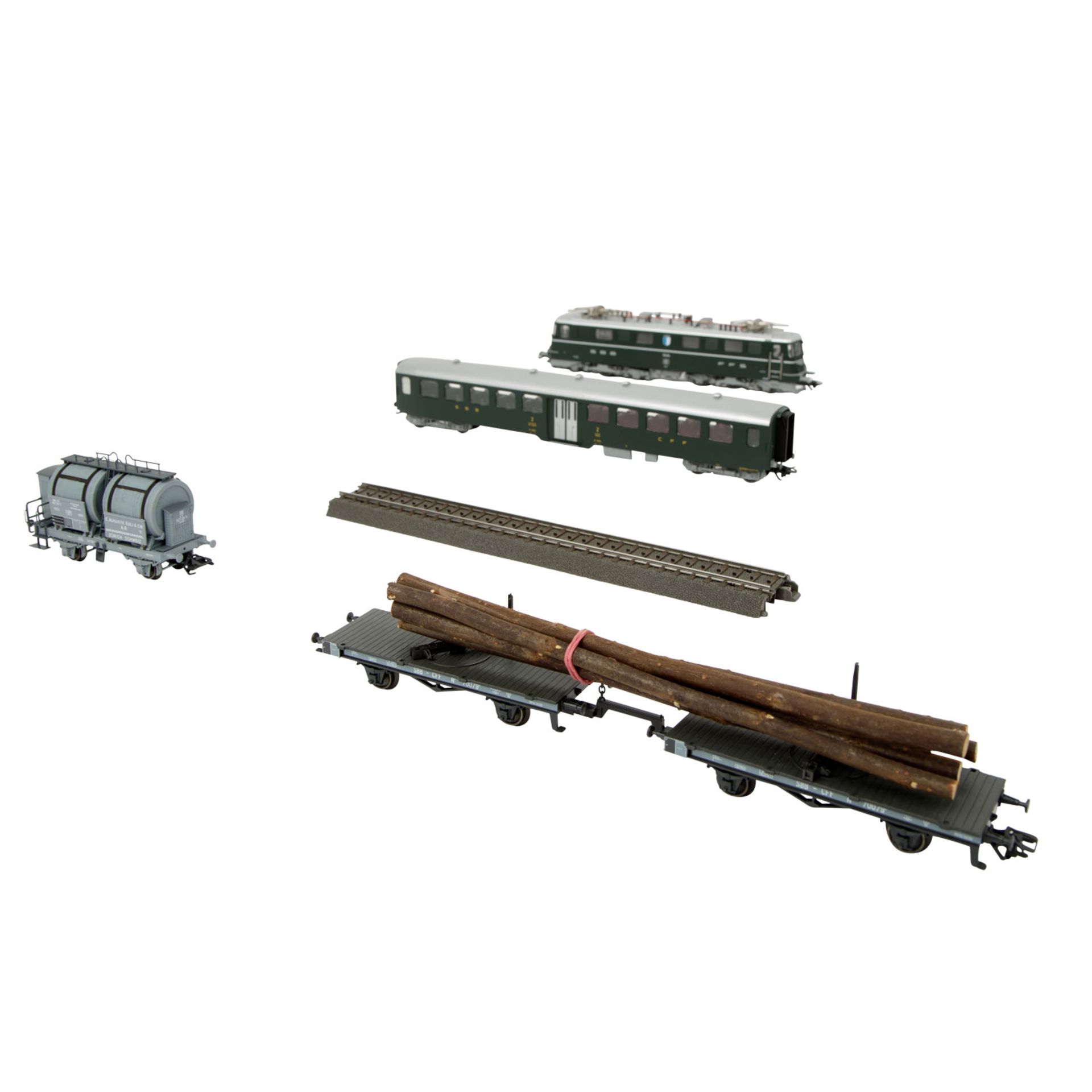 MÄRKLIN Lokomotiven und Wagen aus der SBB-Mega-Starterpackung "Gotthardt" 29680, Spur H0, - Bild 3 aus 3