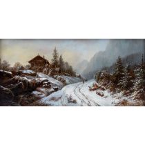 MALER DES XX. JAHRHUNDERTS "Winterlandschaft"