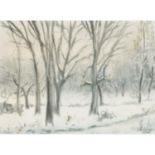 MUNDINGER, FRIEDRICH WILHELM (1893-?), "Winterlandschaft mit verschneiten Bäumen", 1946,