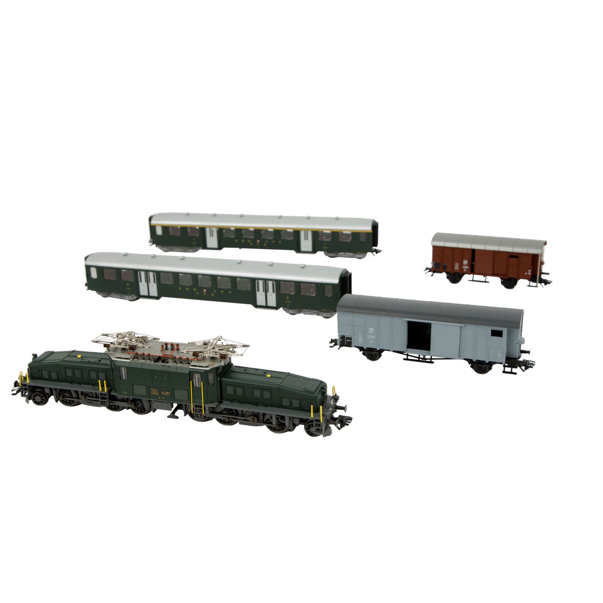MÄRKLIN Lokomotiven und Wagen aus der SBB-Mega-Starterpackung "Gotthardt" 29680, Spur H0, - Bild 2 aus 3
