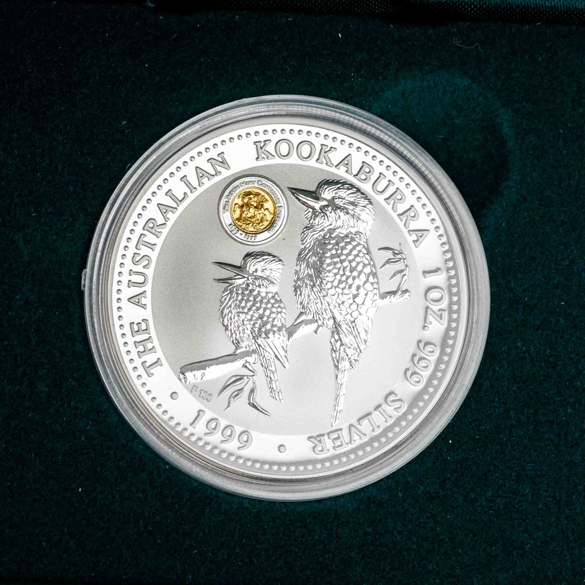 Australien, Silver Dollar 1999, Kookaburra, mit - Bild 2 aus 3