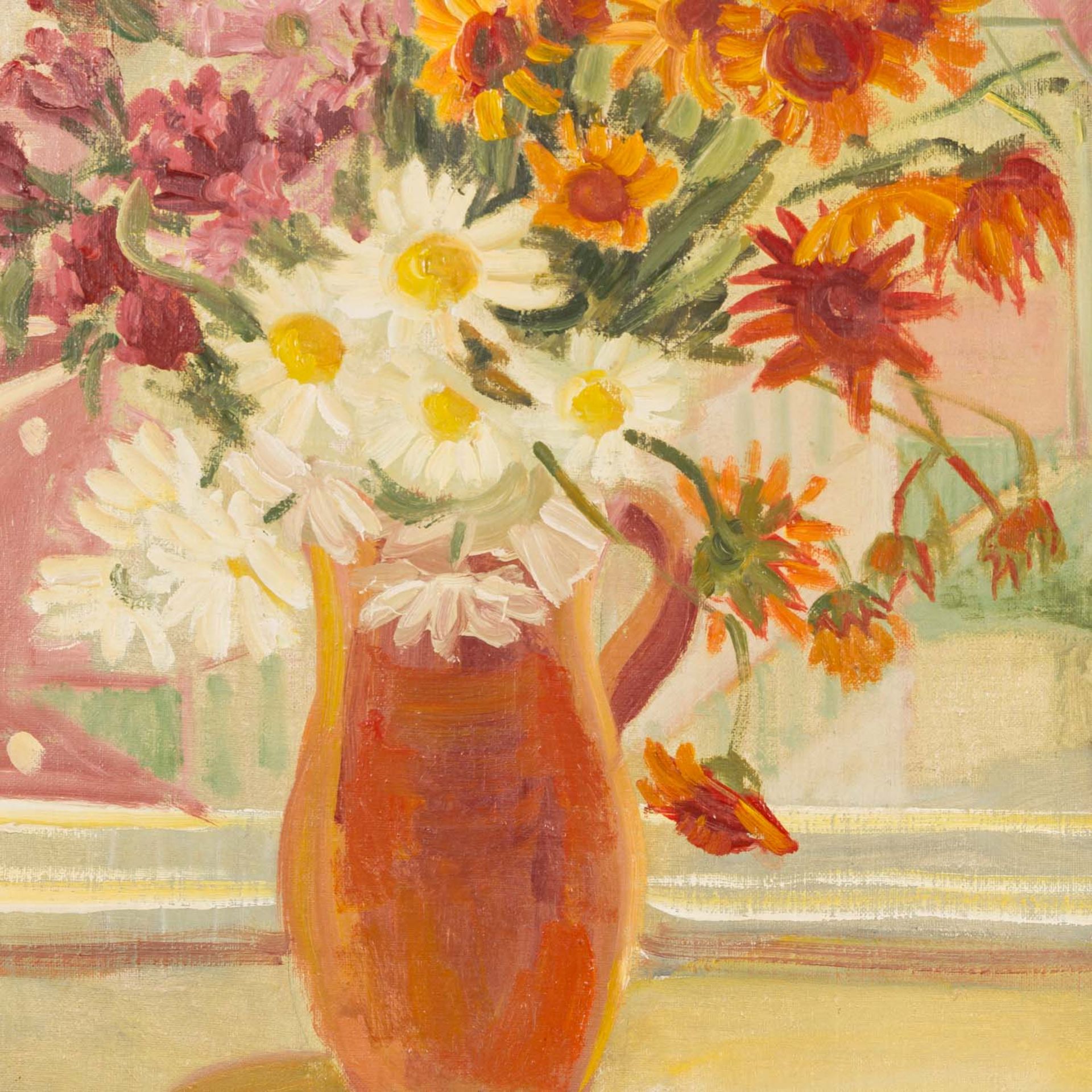 HOHLY, RICHARD (1902-1995), "Blumen in Vase am geöffneten Fenster", - Bild 4 aus 7
