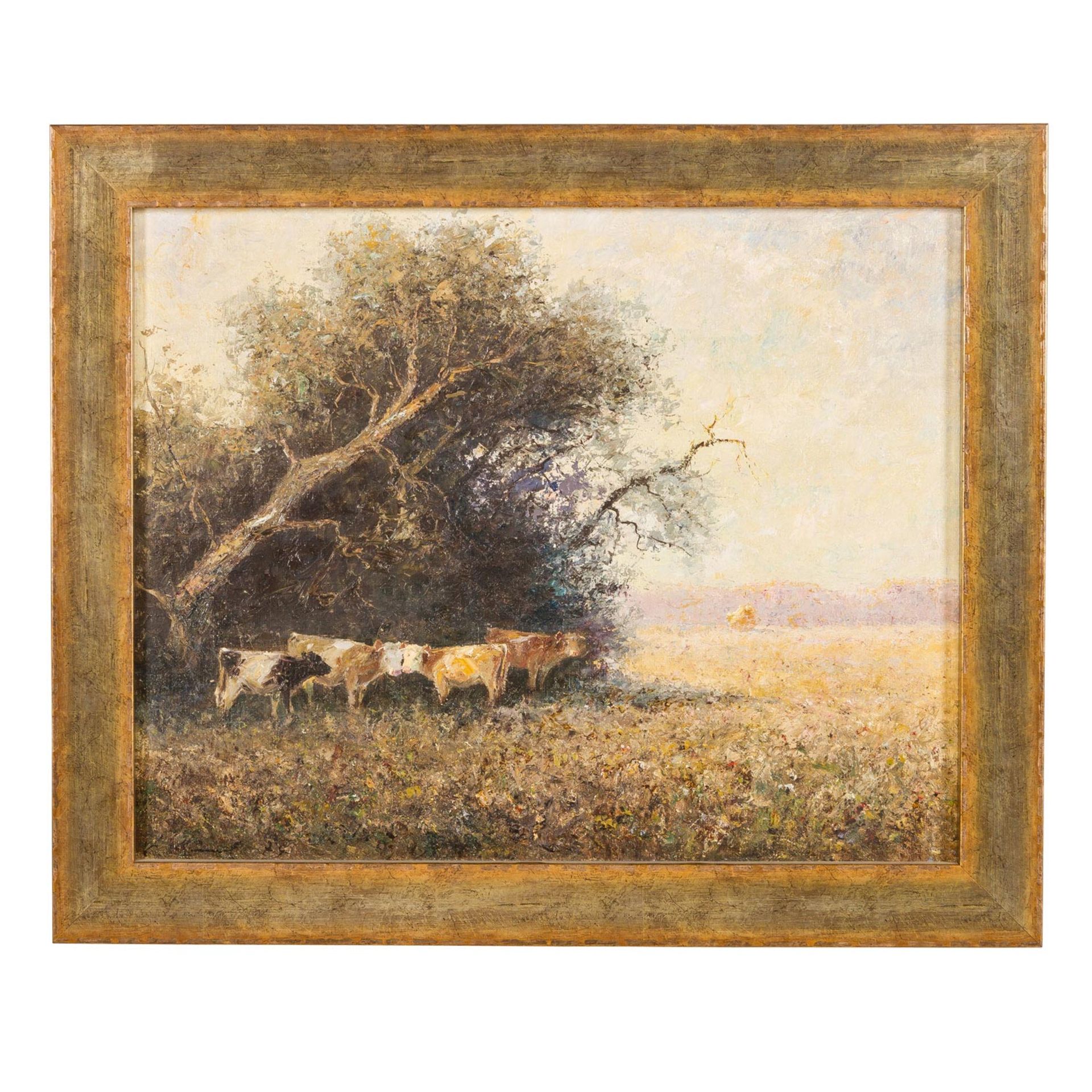 KLARL, JOSEF (1909-1986) "Kühe im Schatten eines Baumes" - Bild 2 aus 6